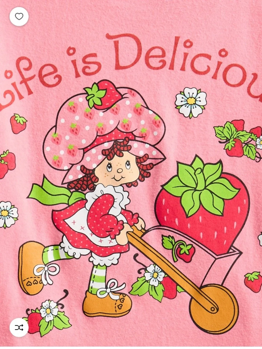 Strawberry Shortcake Toddler Girls Graphic Crewneck Tee Shirt 5T NWT